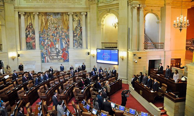 A boycott of the vote by opponents of the deal resulted in unanimous approval by parliament. Photograph: Guillermo Legaria/AFP/Getty Images